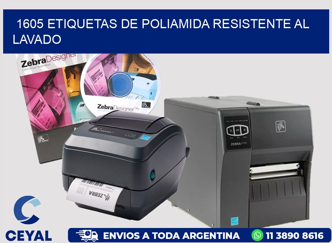 1605 Etiquetas de poliamida resistente al lavado