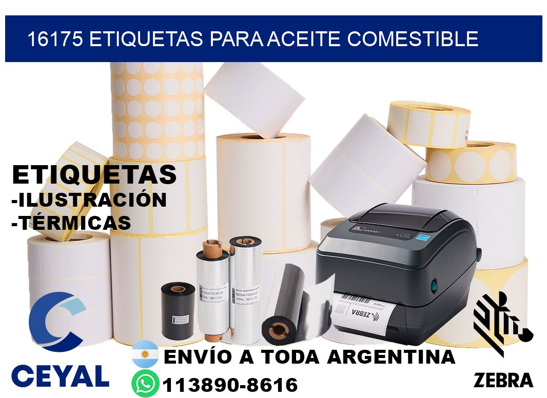 16175 Etiquetas para aceite comestible