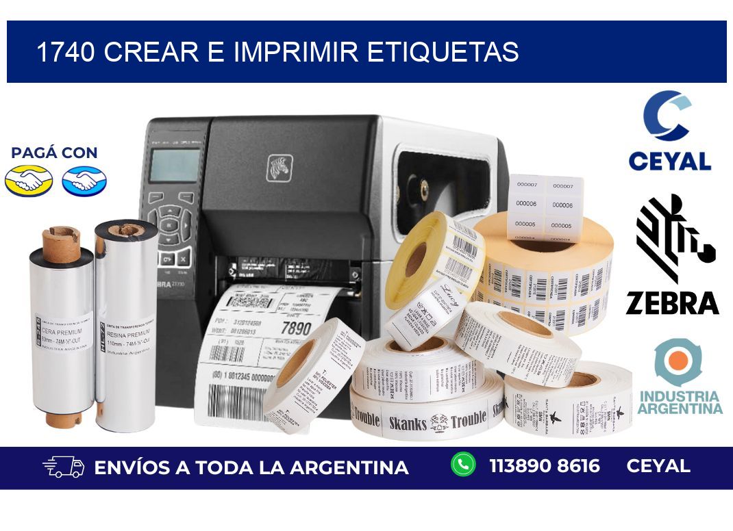 1740 Crear e imprimir etiquetas