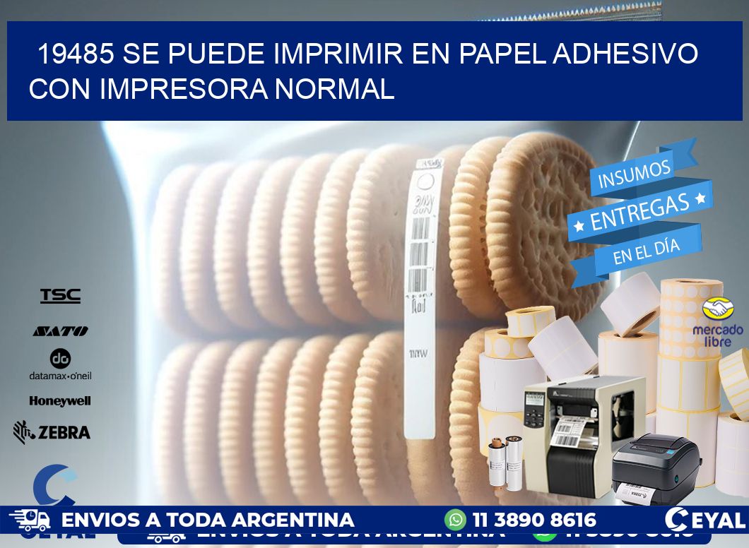 19485 Se puede imprimir en papel adhesivo con impresora normal