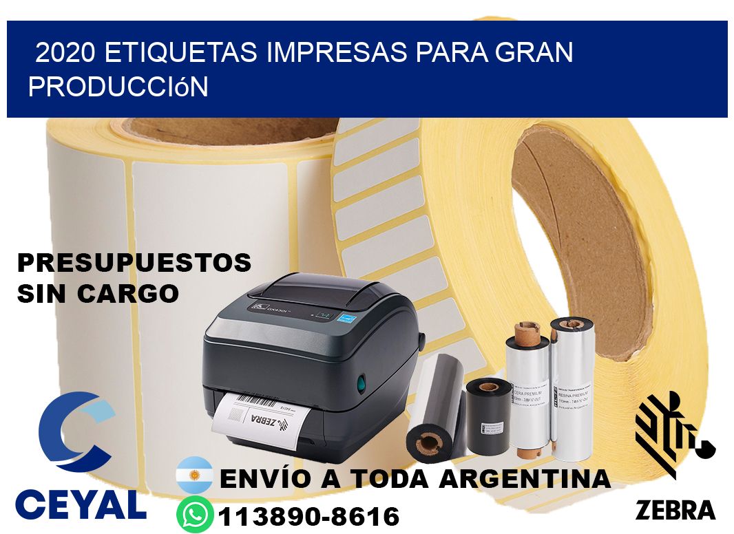 2020 Etiquetas impresas para gran producción