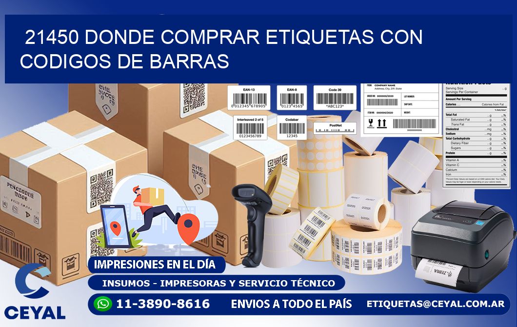 21450 Donde comprar etiquetas con codigos de barras