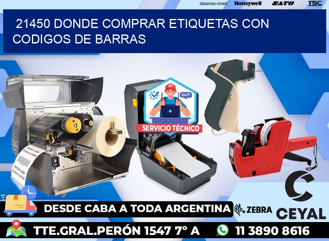 21450 Donde comprar etiquetas con codigos de barras