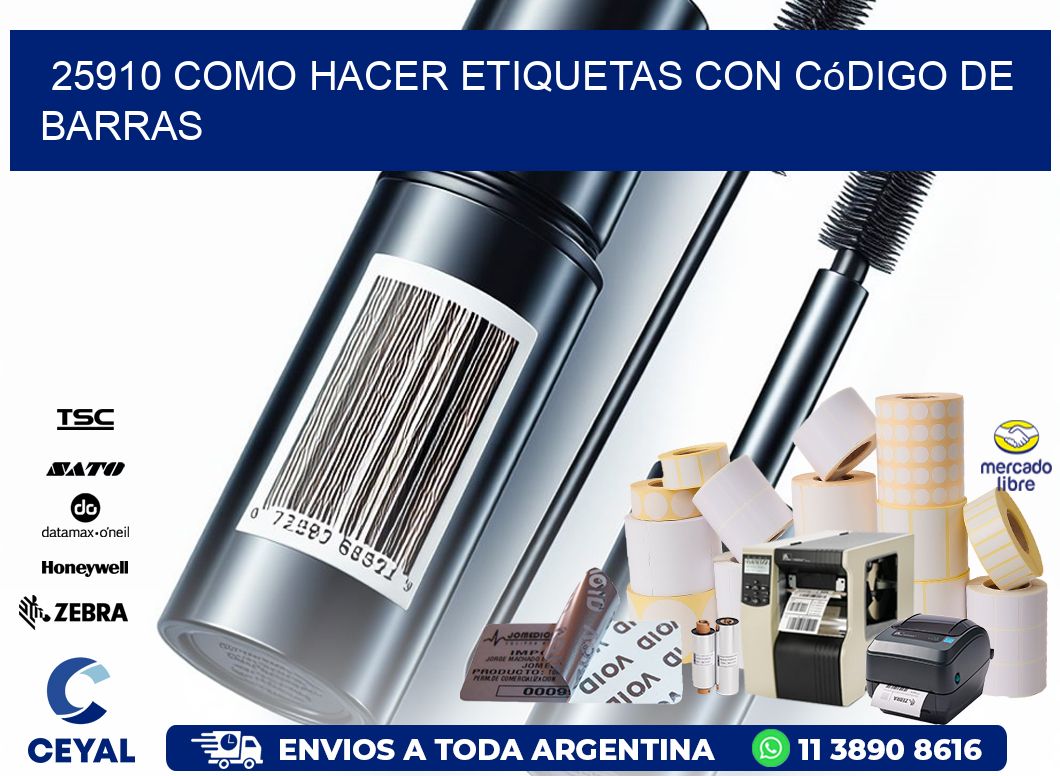 25910 Como hacer etiquetas con código de barras