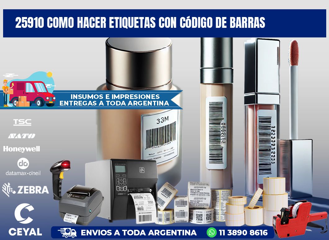 25910 Como hacer etiquetas con código de barras