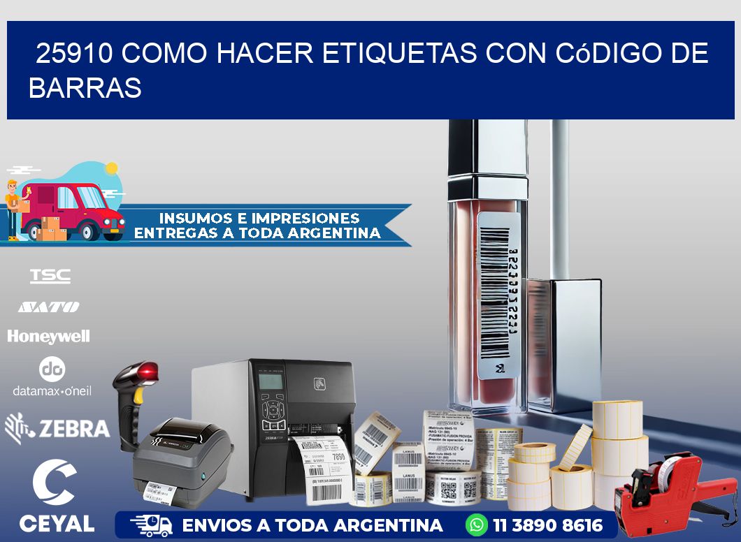 25910 Como hacer etiquetas con código de barras