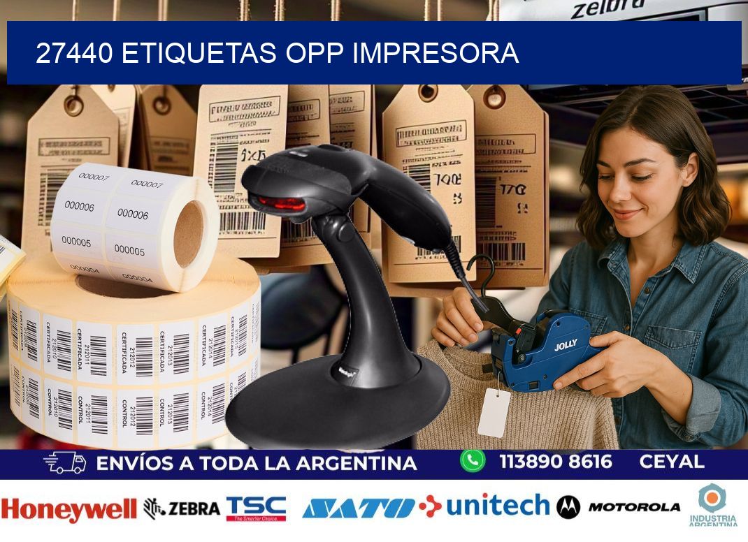 27440 etiquetas opp impresora