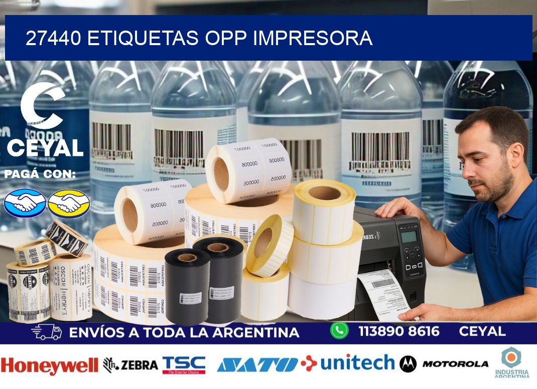 27440 etiquetas opp impresora