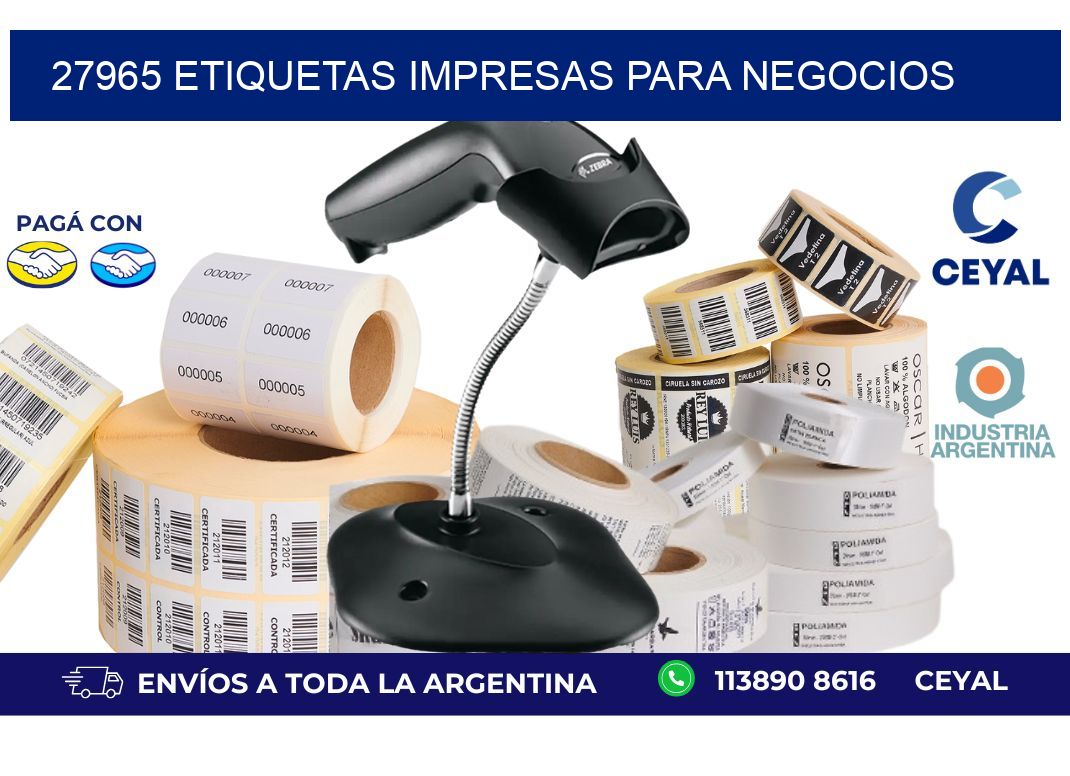27965 etiquetas impresas para negocios