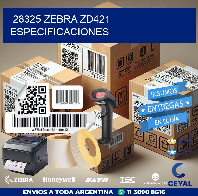 28325 Zebra ZD421 especificaciones