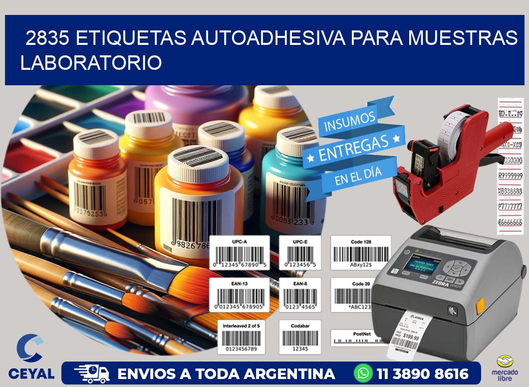 2835 etiquetas autoadhesiva para muestras laboratorio