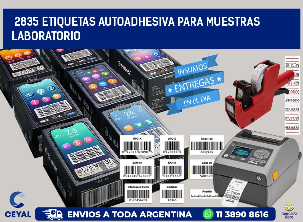 2835 etiquetas autoadhesiva para muestras laboratorio
