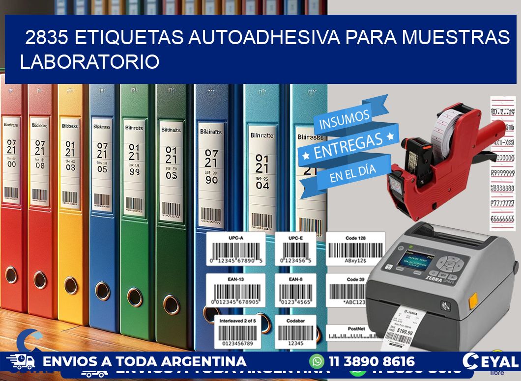 2835 etiquetas autoadhesiva para muestras laboratorio