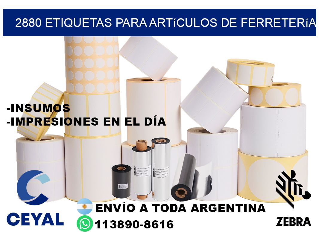 2880 Etiquetas para artículos de ferretería