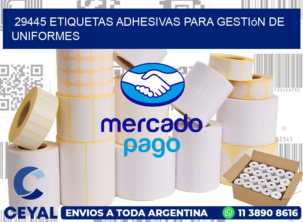 29445 Etiquetas adhesivas para gestión de uniformes