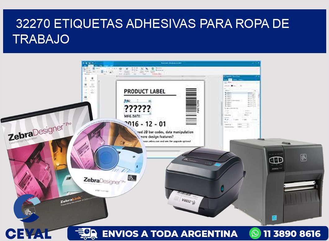 32270 Etiquetas adhesivas para ropa de trabajo