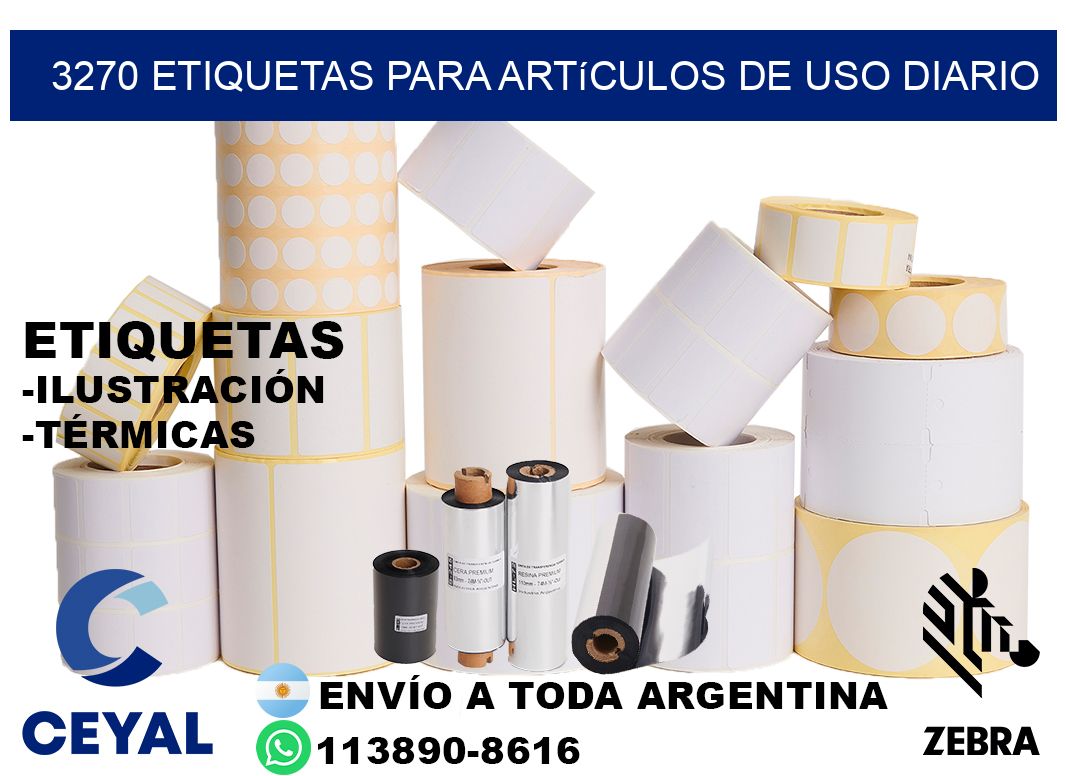 3270 Etiquetas para artículos de uso diario
