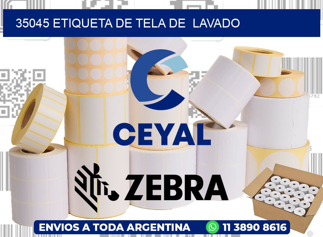 35045 etiqueta de tela de  lavado