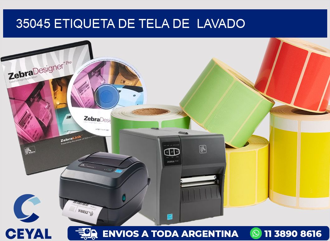 35045 etiqueta de tela de  lavado