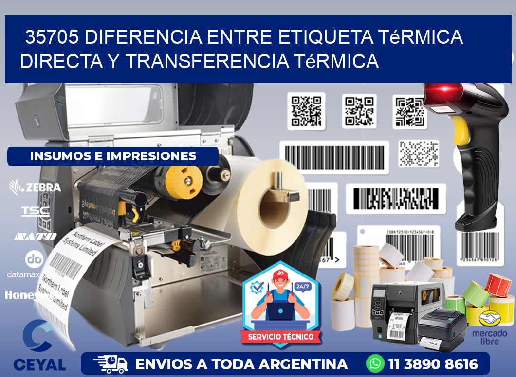 35705 diferencia entre etiqueta térmica directa y transferencia térmica