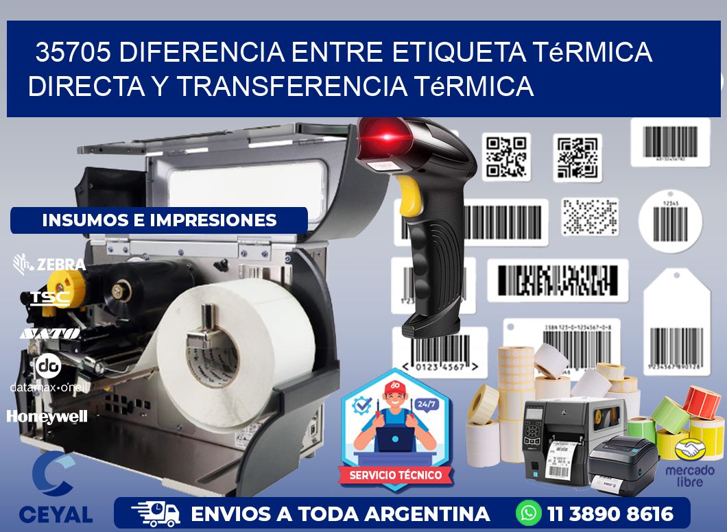35705 diferencia entre etiqueta térmica directa y transferencia térmica