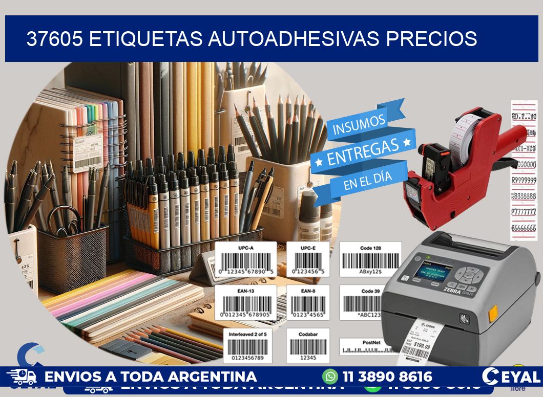 37605 Etiquetas autoadhesivas precios