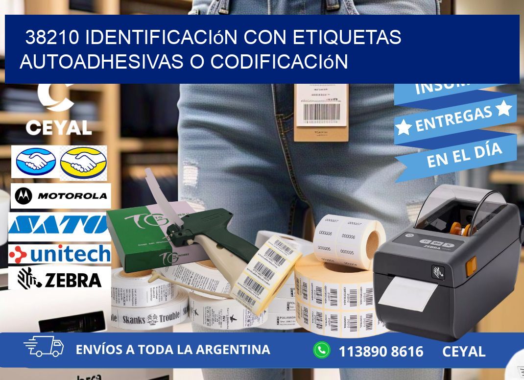 38210 identificación con etiquetas autoadhesivas o codificación