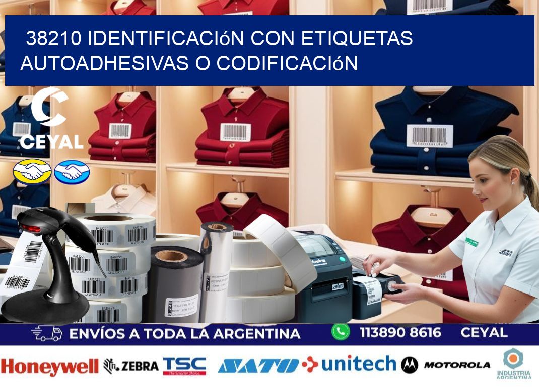 38210 identificación con etiquetas autoadhesivas o codificación