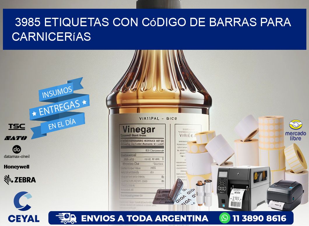 3985 etiquetas con código de barras para carnicerías