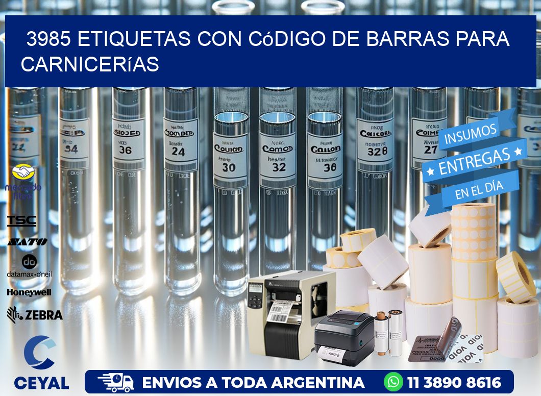 3985 etiquetas con código de barras para carnicerías