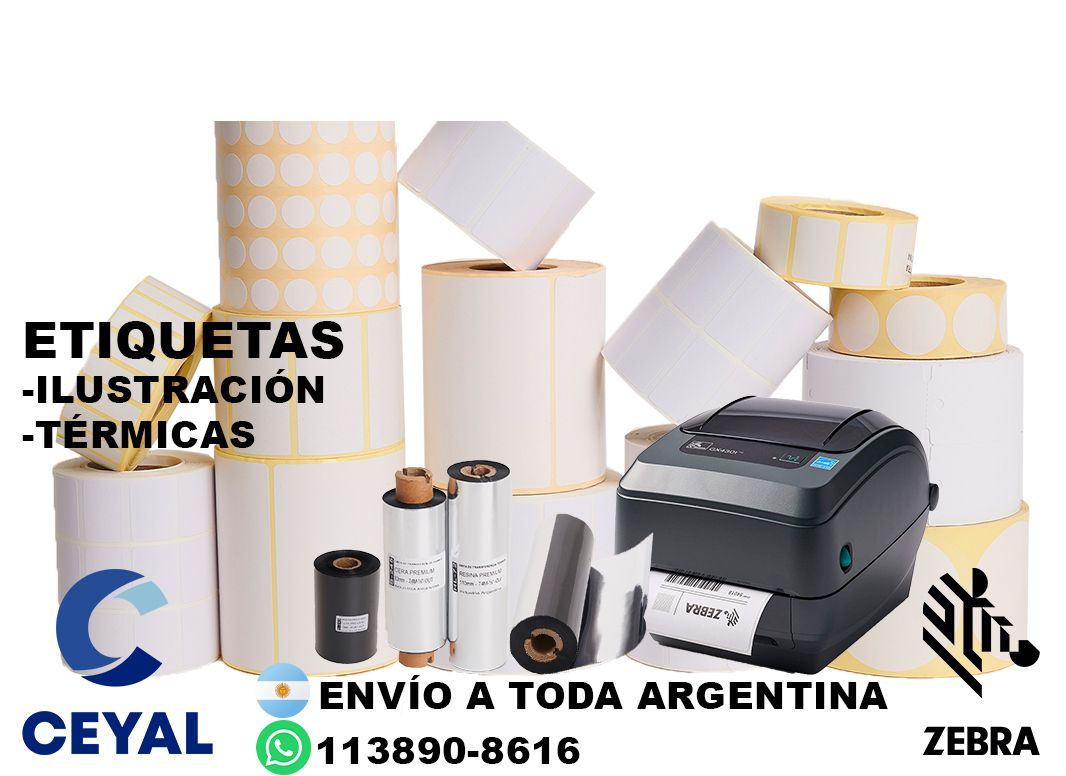4 cajas de etiquetas 77 x 21