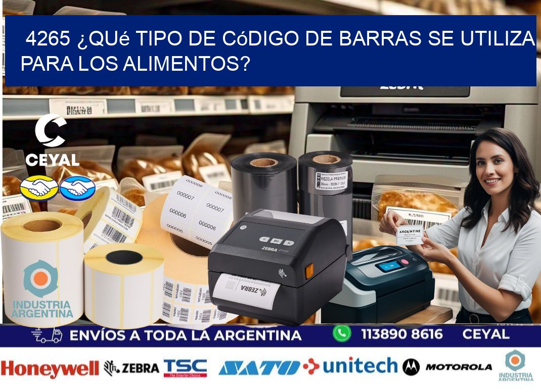 4265 ¿Qué tipo de código de barras se utiliza para los alimentos?