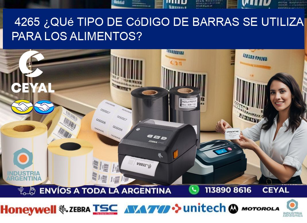4265 ¿Qué tipo de código de barras se utiliza para los alimentos?