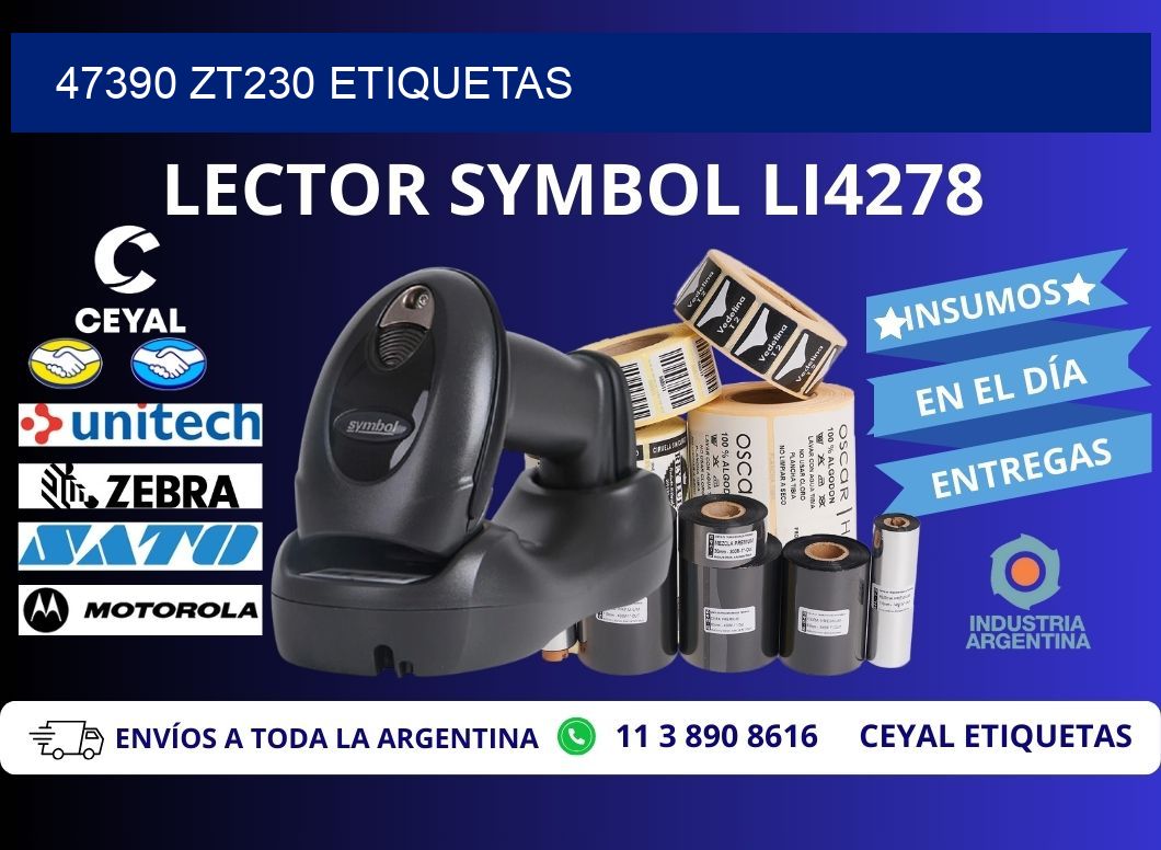 47390 ZT230 etiquetas