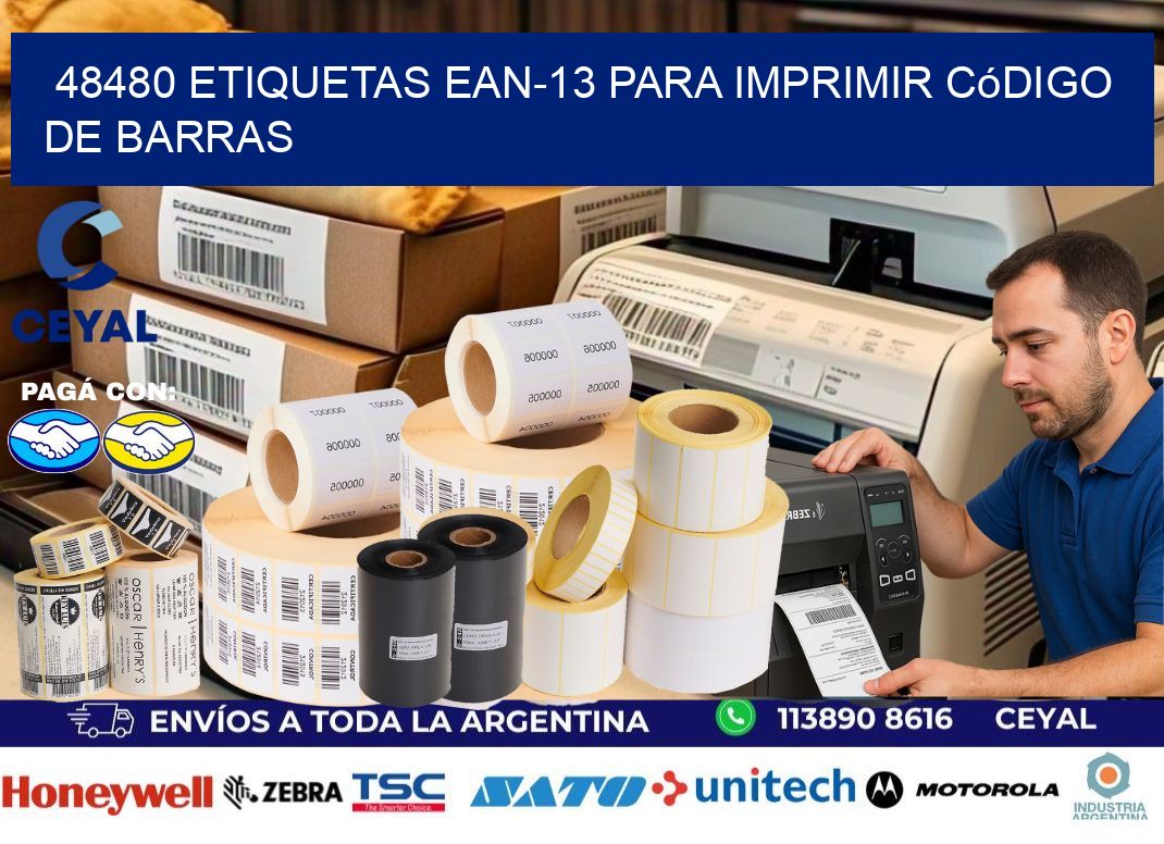 48480 etiquetas ean-13 para imprimir código  de barras
