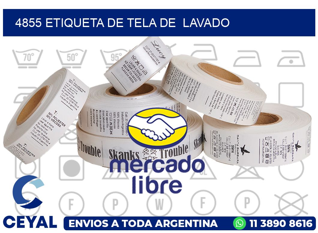 4855 etiqueta de tela de  lavado
