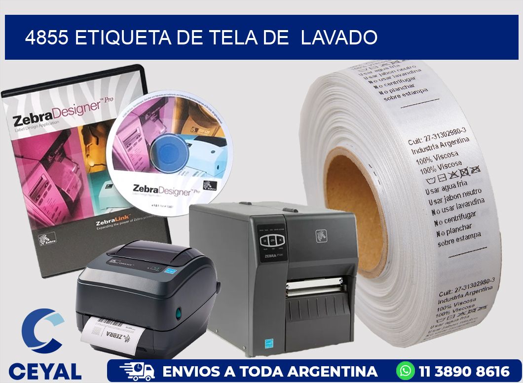 4855 etiqueta de tela de  lavado