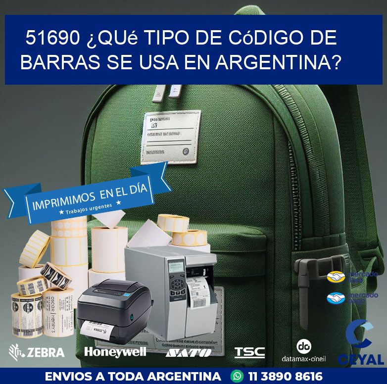51690 ¿Qué tipo de código de barras se usa en Argentina?