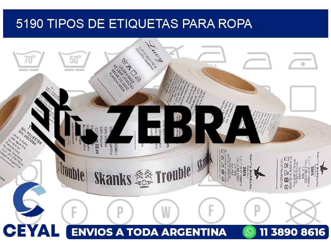 5190 tipos de etiquetas para ropa