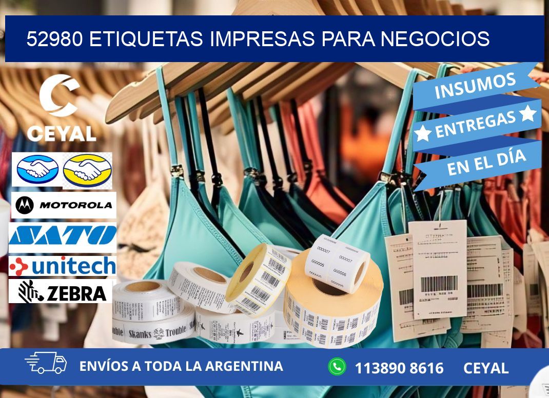 52980 etiquetas impresas para negocios