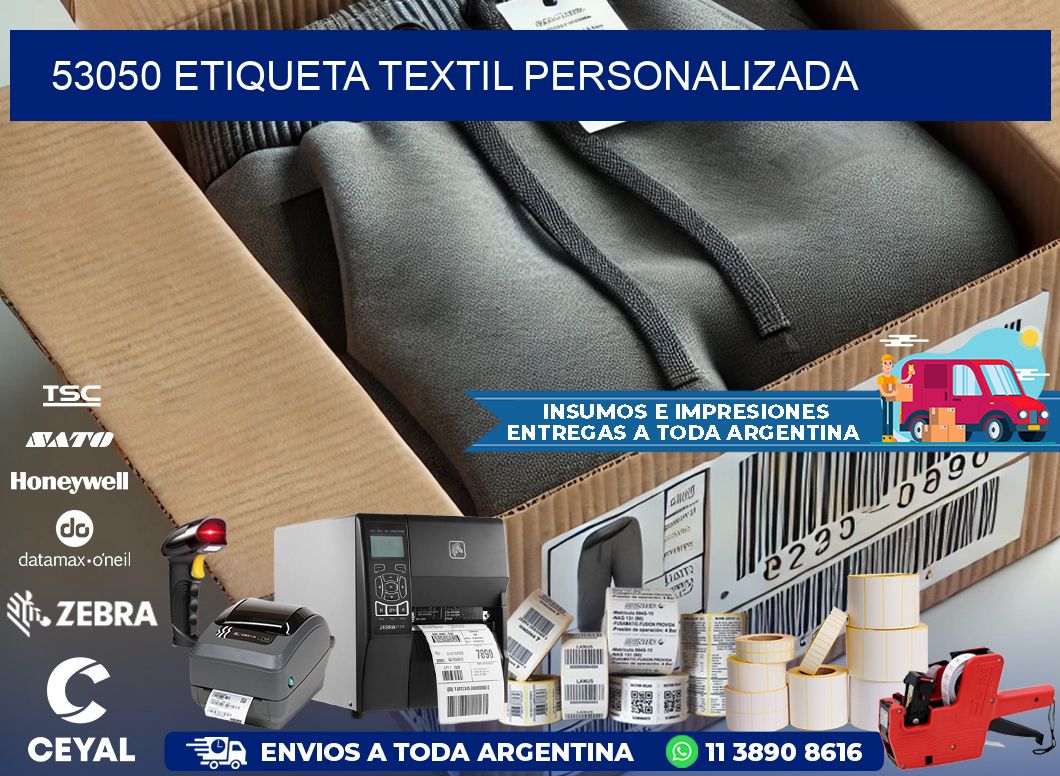 53050 Etiqueta textil personalizada