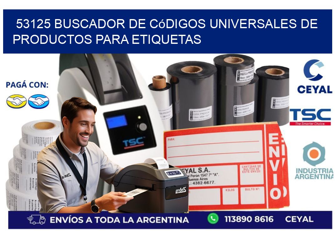 53125 Buscador de códigos universales de productos para etiquetas
