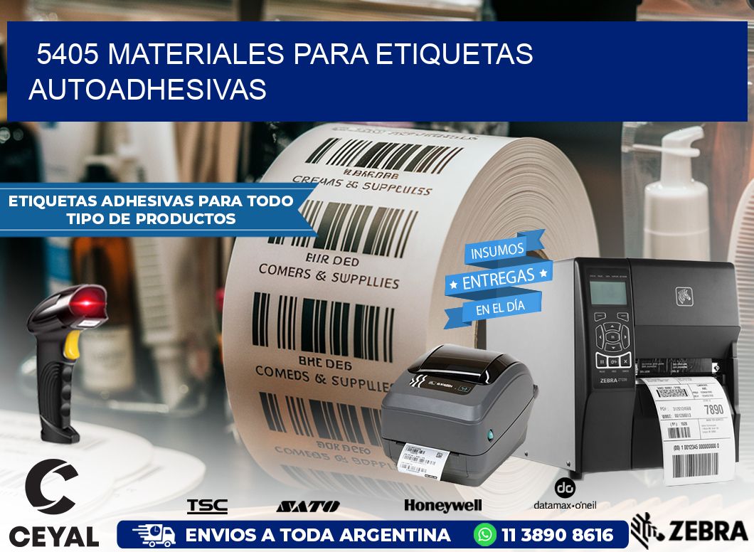 5405 materiales para etiquetas autoadhesivas
