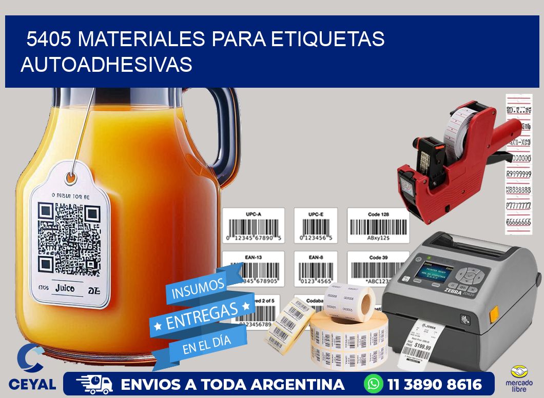 5405 materiales para etiquetas autoadhesivas