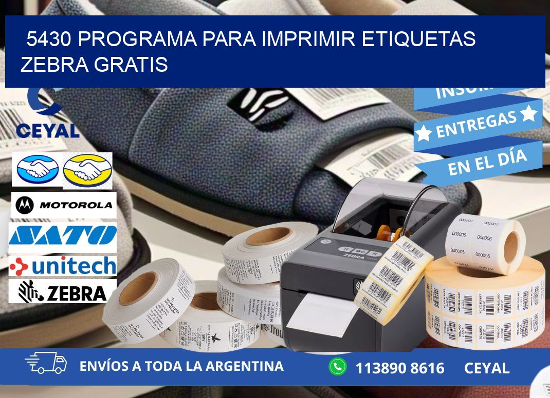 5430 Programa para imprimir etiquetas Zebra gratis