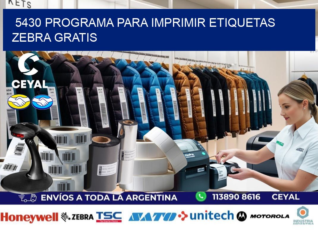 5430 Programa para imprimir etiquetas Zebra gratis