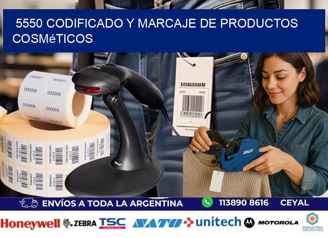 5550 codificado y marcaje de productos cosméticos