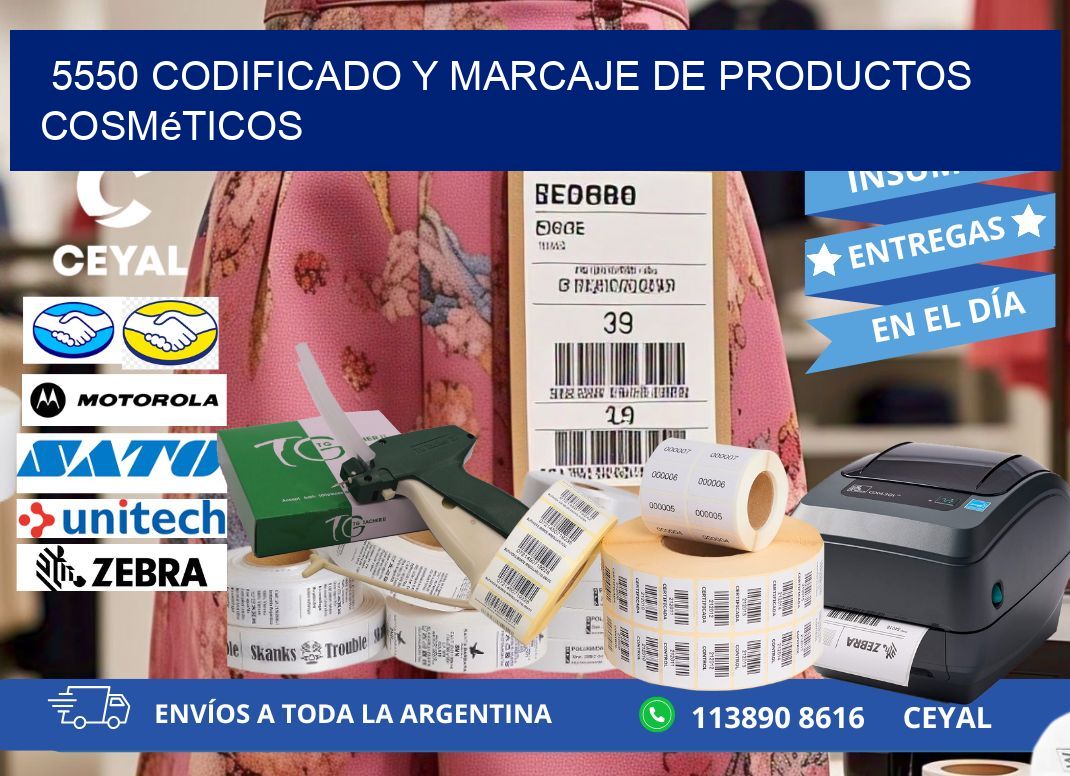 5550 codificado y marcaje de productos cosméticos