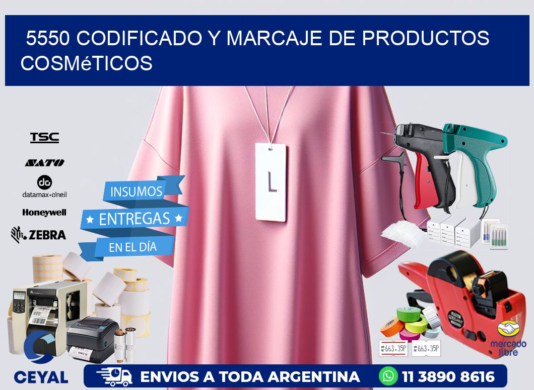 5550 codificado y marcaje de productos cosméticos