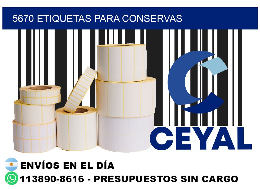 5670 Etiquetas para conservas